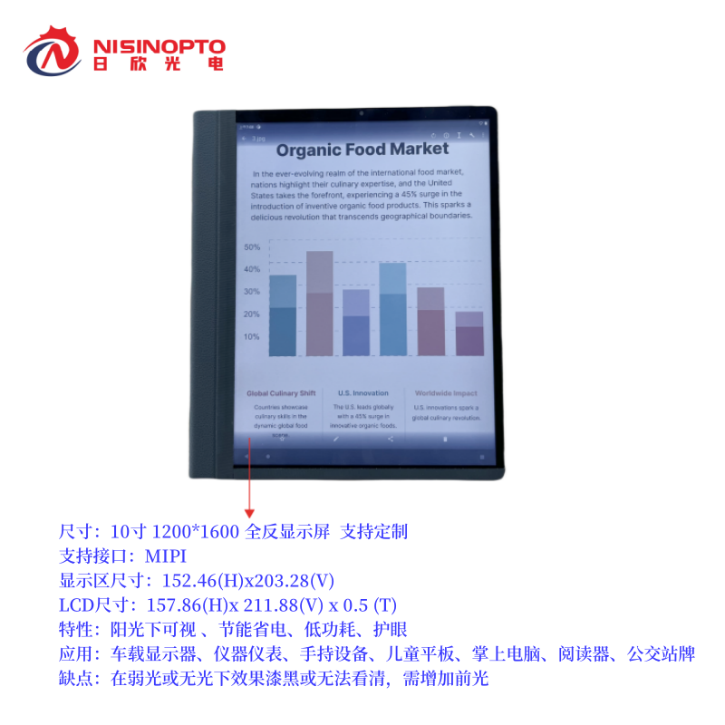 10寸全反顯示屏